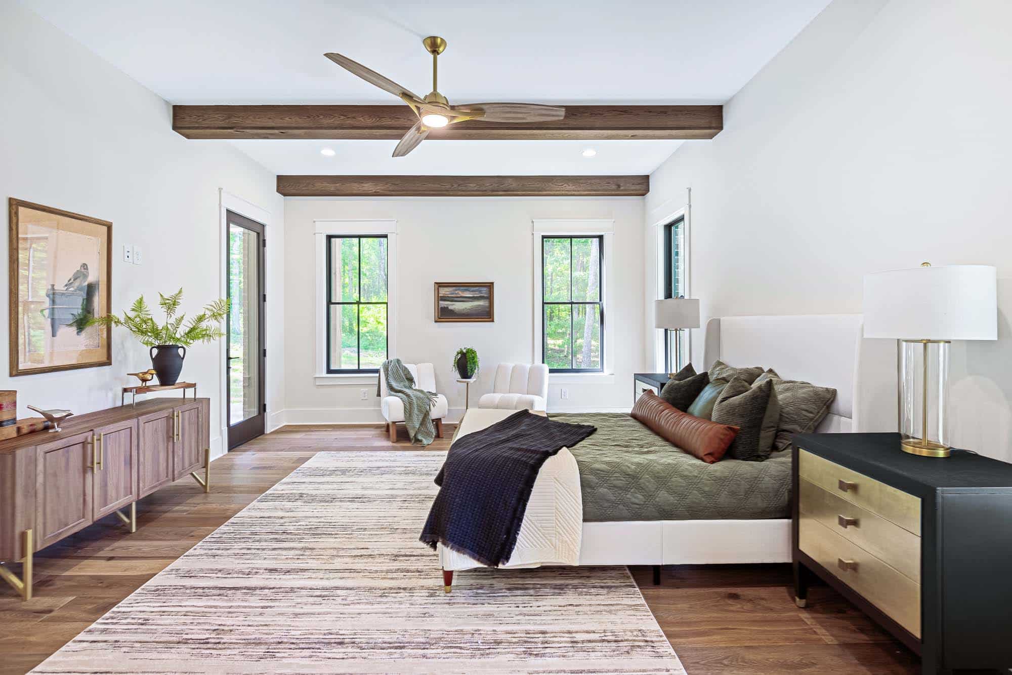Blackberry Ridge bedroom with white walls