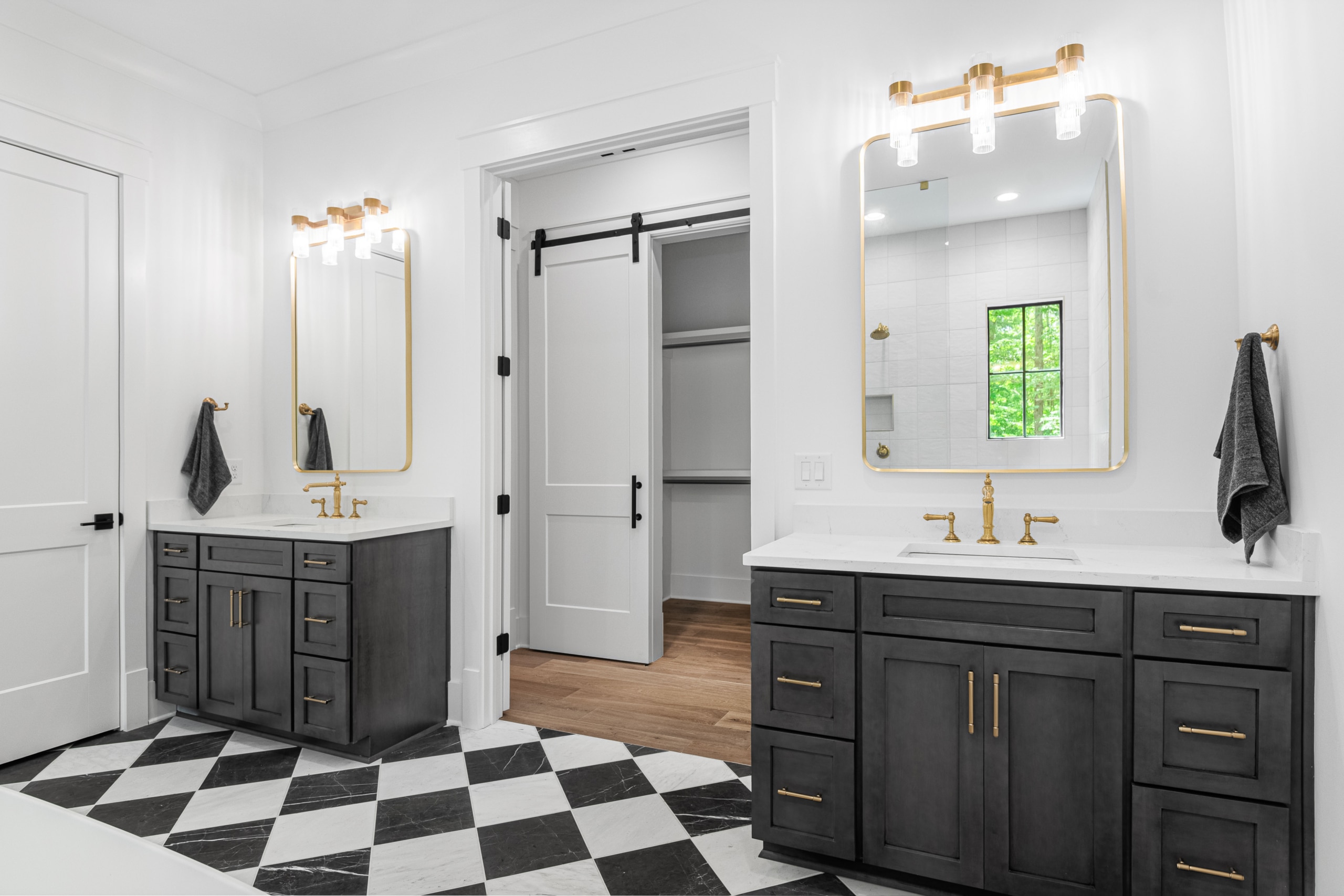 Two sinks in a master bathroom